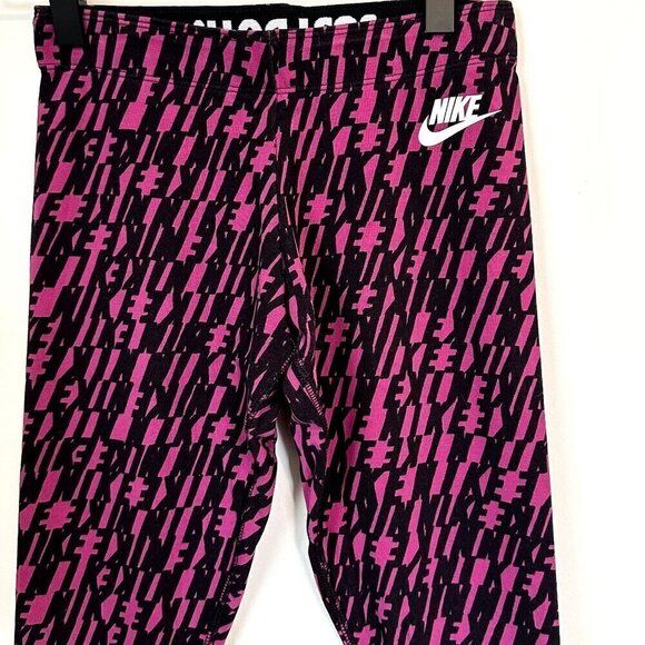 Nike Leg-A-See Magenta and Black Leggings - Size Extra Small - Picture 5 of 6